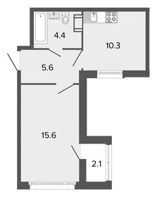 Квартира 36 м², 1-комнатная - изображение 1