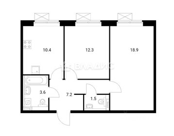 32,3 м², 1-комнатная квартира 5 008 050 ₽ - изображение 51