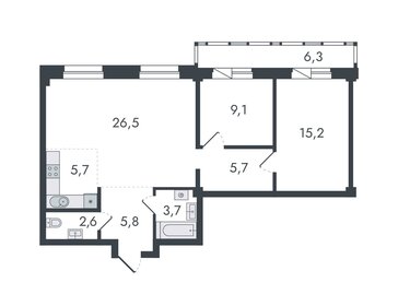 75,4 м², 3-комнатная квартира 7 790 000 ₽ - изображение 67