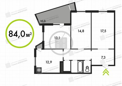 83 м², 3-комнатная квартира 6 100 000 ₽ - изображение 10