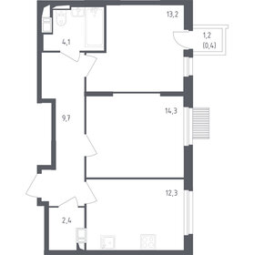 Квартира 55,7 м², 2-комнатная - изображение 1