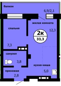 30,8 м², квартира-студия 4 109 000 ₽ - изображение 43