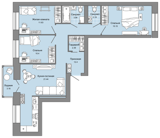 79 м², 4-комнатная квартира 8 118 738 ₽ - изображение 23