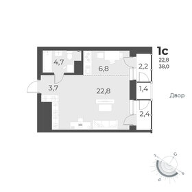 38,8 м², квартира-студия 6 750 000 ₽ - изображение 100