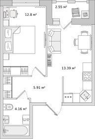 34,7 м², 1-комнатная квартира 5 700 000 ₽ - изображение 57