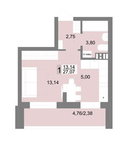 33,3 м², 1-комнатная квартира 2 690 000 ₽ - изображение 76