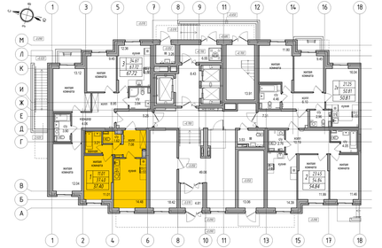 36,1 м², 1-комнатная квартира 6 300 000 ₽ - изображение 81