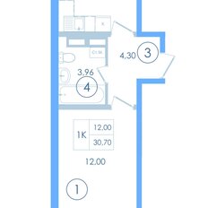 Квартира 30,7 м², 1-комнатная - изображение 2