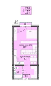 Квартира 43,2 м², студия - изображение 2