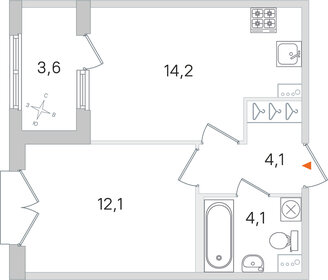 36,3 м², 1-комнатная квартира 7 400 000 ₽ - изображение 81