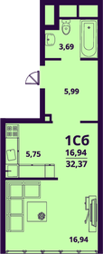 30 м², 1-комнатная квартира 2 100 000 ₽ - изображение 47