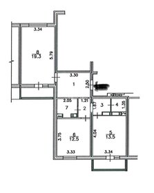 Квартира 67 м², 2-комнатная - изображение 1