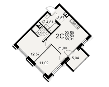 53 м², 3-комнатная квартира 1 100 000 ₽ - изображение 75