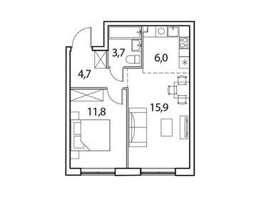 41 м², 1-комнатная квартира 6 600 000 ₽ - изображение 52