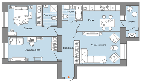 83 м², 3-комнатная квартира 8 310 346 ₽ - изображение 38