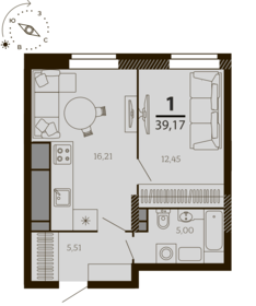 40,2 м², 1-комнатная квартира 5 900 000 ₽ - изображение 91