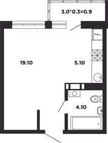 Квартира 29,4 м², студия - изображение 1