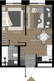 46 м², 2-комнатные апартаменты 15 600 000 ₽ - изображение 131