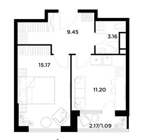 Квартира 43,8 м², 1-комнатная - изображение 1