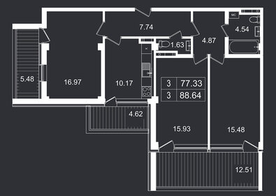 83 м², 3-комнатные апартаменты 22 896 664 ₽ - изображение 57