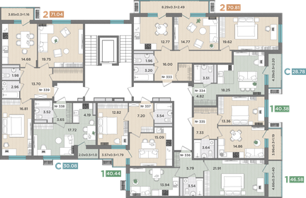 71,4 м², 2-комнатная квартира 7 142 000 ₽ - изображение 21