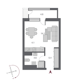 18,8 м², квартира-студия 3 950 000 ₽ - изображение 54