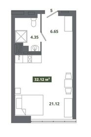 Квартира 31,8 м², 1-комнатные - изображение 1