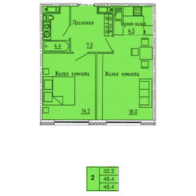 47,3 м², 2-комнатная квартира 5 061 100 ₽ - изображение 33