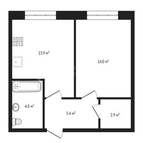 Квартира 41 м², 1-комнатная - изображение 2