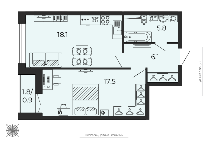 48,4 м², 2-комнатная квартира 7 067 174 ₽ - изображение 1