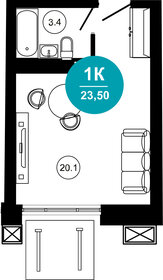 24 м², 1-комнатная квартира 5 100 000 ₽ - изображение 100