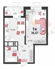 Квартира 36 м², 1-комнатная - изображение 1