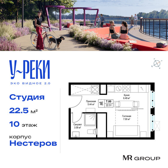 22,5 м², квартира-студия 4 975 670 ₽ - изображение 1