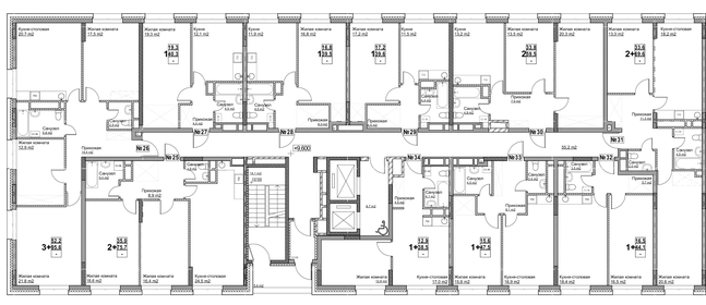 115,6 м², 3-комнатная квартира 24 500 000 ₽ - изображение 131