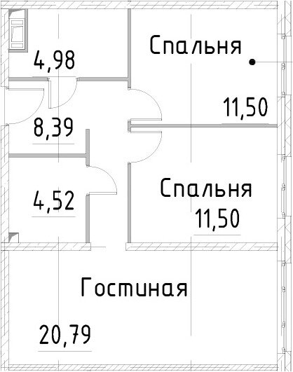 61,7 м², 2-комнатные апартаменты 5 934 000 ₽ - изображение 46