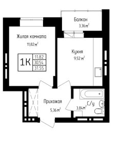 Квартира 31,5 м², 1-комнатная - изображение 1