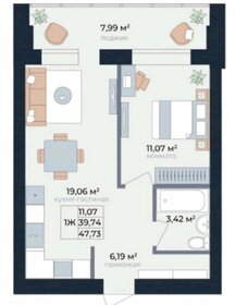 50 м², 1-комнатная квартира 4 500 000 ₽ - изображение 29