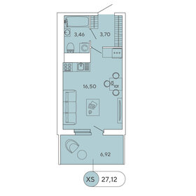 Квартира 27,1 м², студия - изображение 1