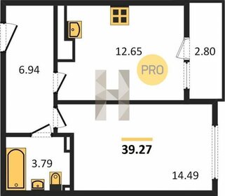 Квартира 39,3 м², 1-комнатная - изображение 2