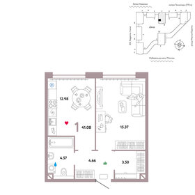 40,8 м², 1-комнатная квартира 18 000 000 ₽ - изображение 108