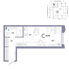 28,5 м², 1-комнатная квартира 17 990 000 ₽ - изображение 43