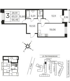 65,6 м², 2-комнатная квартира 19 788 000 ₽ - изображение 64