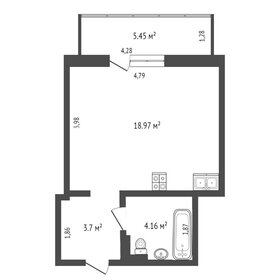 Квартира 27 м², студия - изображение 1