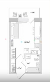 Квартира 27,5 м², студия - изображение 1