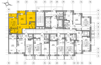 45,4 м², 2-комнатная квартира 10 237 728 ₽ - изображение 34