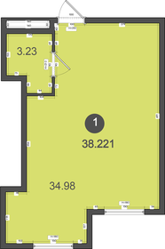 Квартира 38,2 м², 1-комнатная - изображение 1