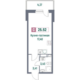 Квартира 25,5 м², студия - изображение 1