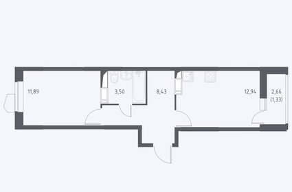 Квартира 38 м², 2-комнатная - изображение 2