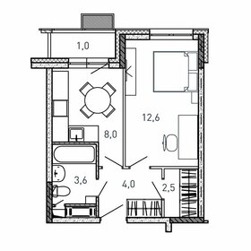 34 м², 1-комнатная квартира 5 200 000 ₽ - изображение 72