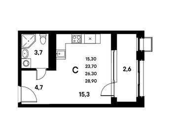 17,2 м², квартира-студия 2 800 000 ₽ - изображение 45